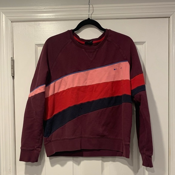 THE UPSIDE Colorblock Crewneck Pullover Sweatshirt - Picture 1 of 3